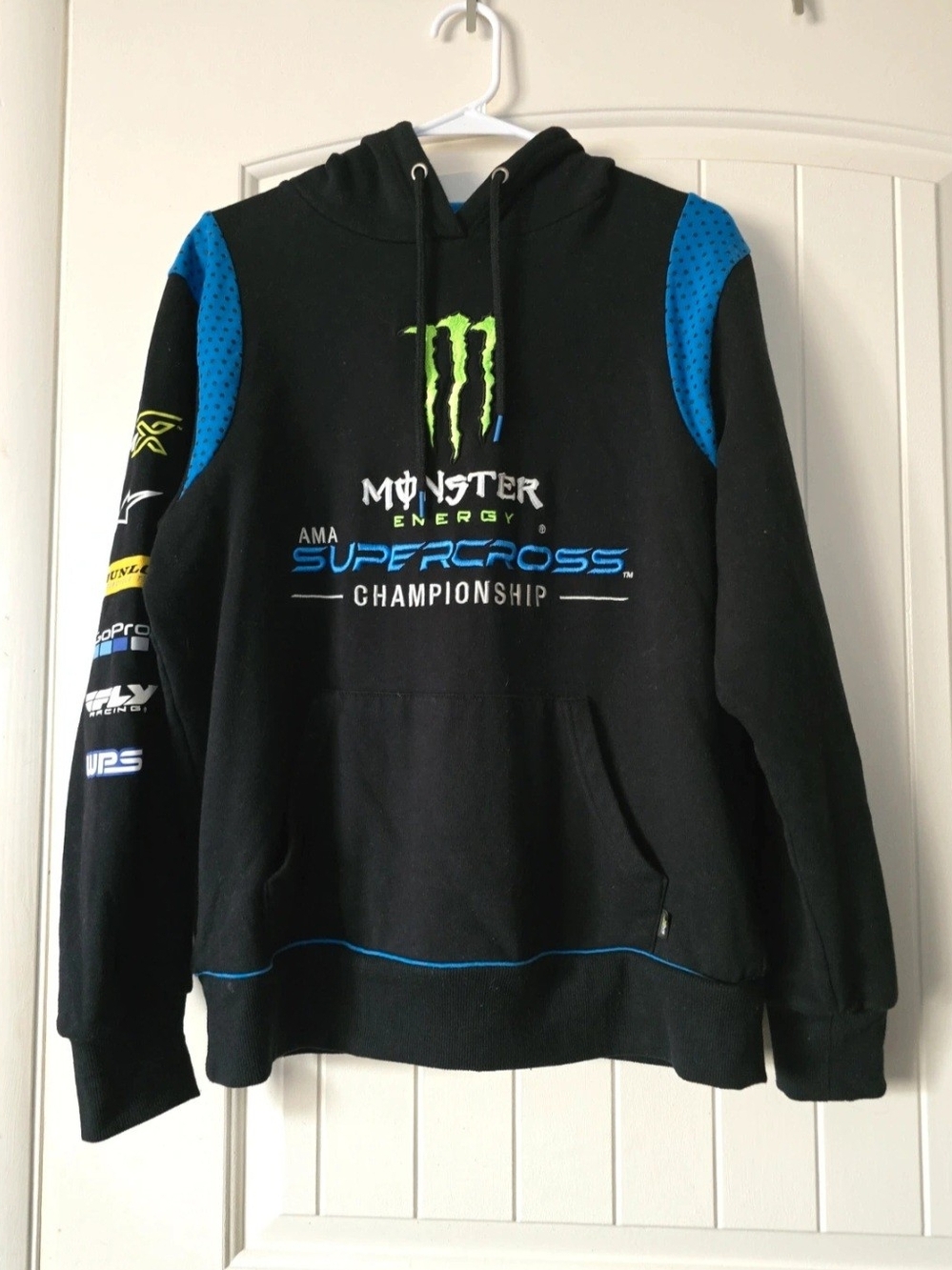Monster Energy Supercross Men's Black & Blue Pullover Hoodie